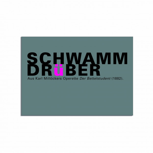 Postkarte quer, Schwamm drüber