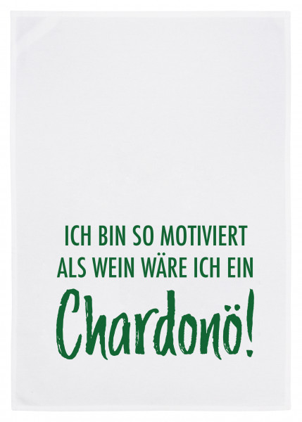 Geschirrtuch weiß, ChardoNö! in Grün