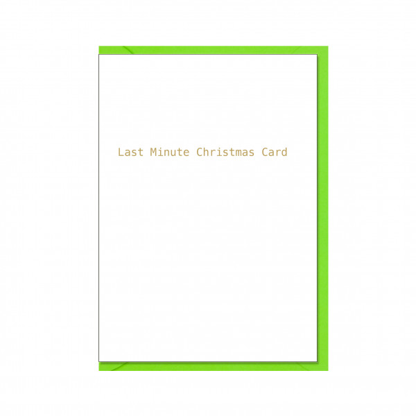 Faltkarte hoch, Last Minute Christmas Card